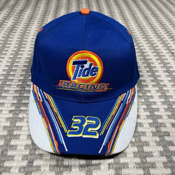 Nascar Tide Racing Snapback Downy #32 Ricky Craven Baseball Hat Cap Strapback - Picture 1 of 6